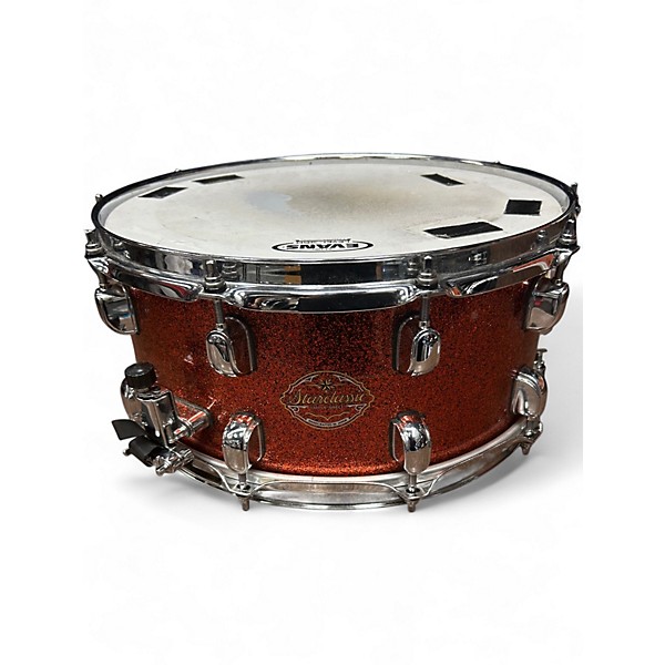 Used TAMA 6.5X14 Starphonic Snare Red Sparkle Drum