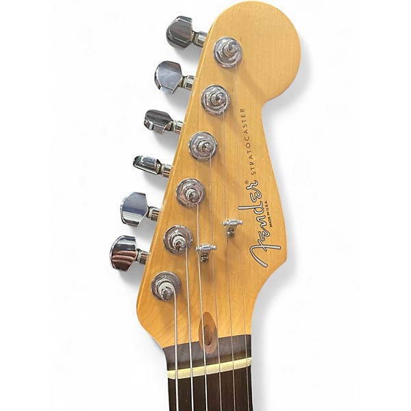 Vintage 1996 Fender American Standard Stratocaster Black Solid Body Electric Guitar