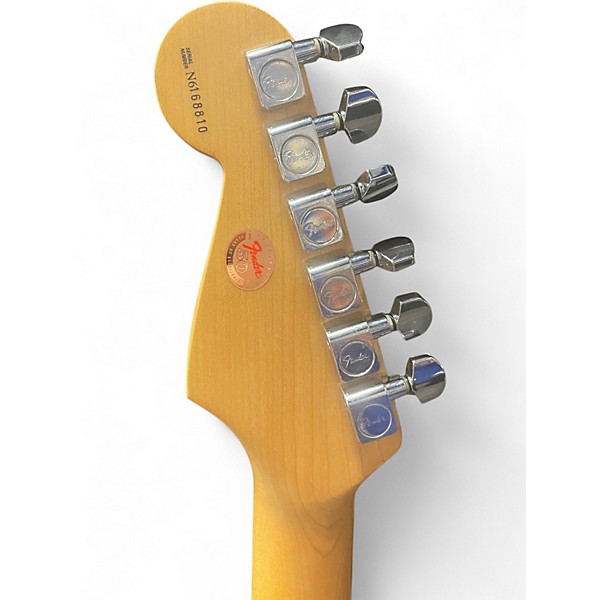 Vintage 1996 Fender American Standard Stratocaster Black Solid Body Electric Guitar