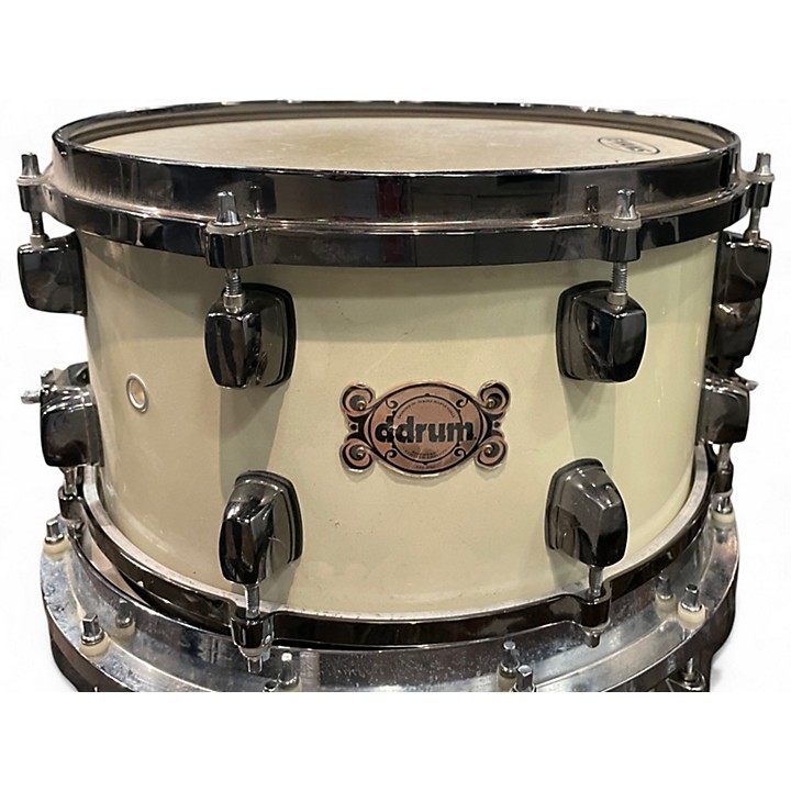 Used ddrum 13in Dominion Maple series Alpine White Drum Alpine