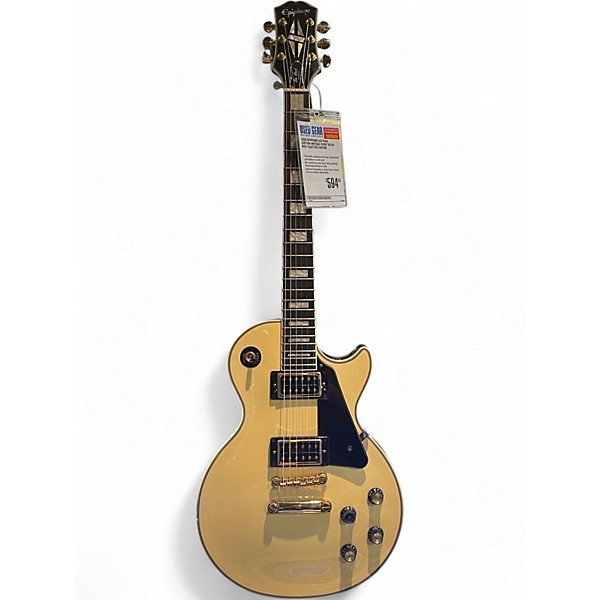 Used Epiphone Les Paul Custom Antique Ivory Solid Body Electric Guitar