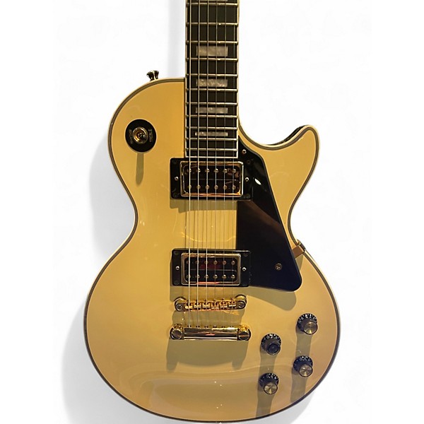 Used Epiphone Les Paul Custom Antique Ivory Solid Body Electric Guitar