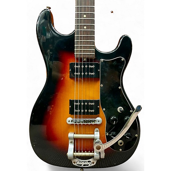 Vintage 1970s Carvin SS65B 2 Tone Sunburst Solid Body Electric Guitar