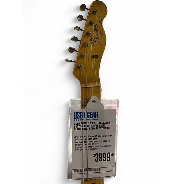 Used Fender 1965 TELECASTER CUSTOM SHOP HEAVY RELIC BLACK Solid Body Electric Guitar