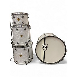 Used DW 4 Piece Classic Series Mahogany WHITE MARINE PEARL Drum Kit