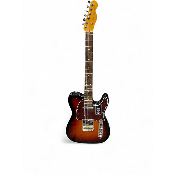 Used Fender American Professional II Telecaster 3 Tone Sunburst Solid Body Electric Guitar