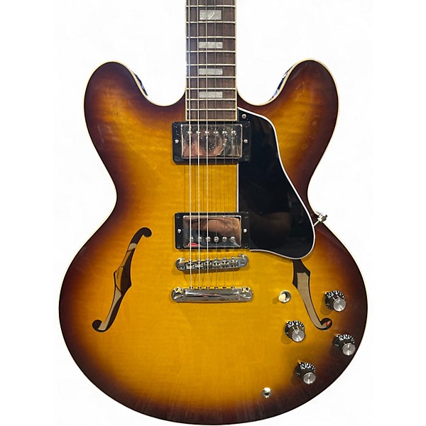 Used 2025 Gibson ES335 Figured 2 Color Sunburst Hollow Body Electric Guitar