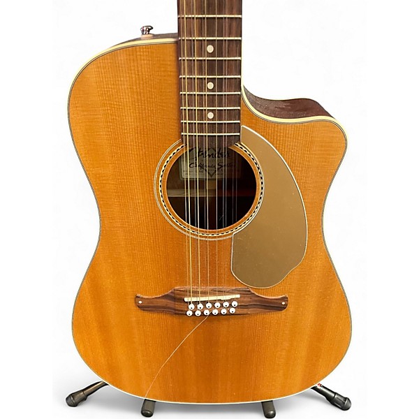 Used Fender Villager SCE Natural 12 String Acoustic Electric Guitar