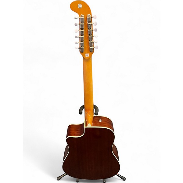 Used Fender Villager SCE Natural 12 String Acoustic Electric Guitar