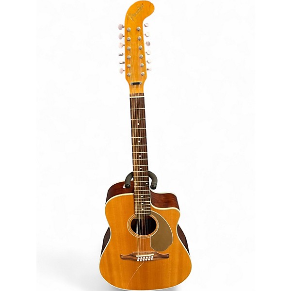 Used Fender Villager SCE Natural 12 String Acoustic Electric Guitar