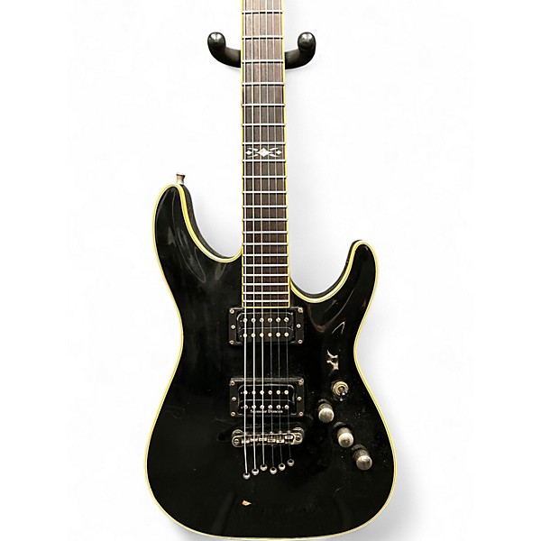 Used Schecter Guitar Research C1 Custom FR Black Solid Body Electric Guitar