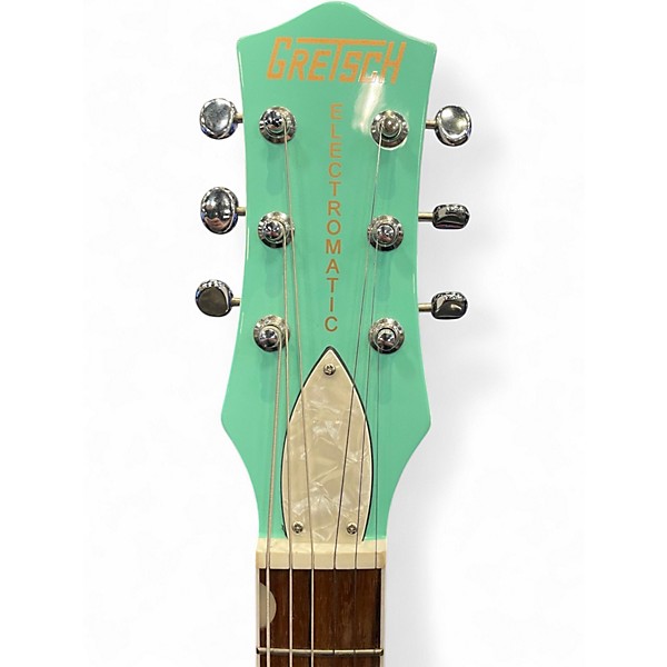 Used Gretsch Guitars G5237 Electromatic Double Jet FT Surf Green and White Solid Body Electric Guitar