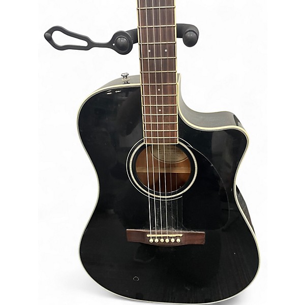 Used Fender CD140SCE Black Acoustic Electric Guitar
