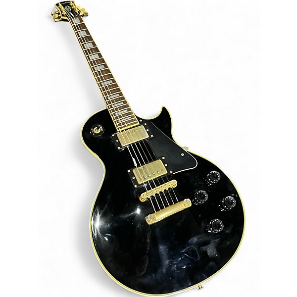 Used Epiphone Les Paul Black and Gold Solid Body Electric Guitar