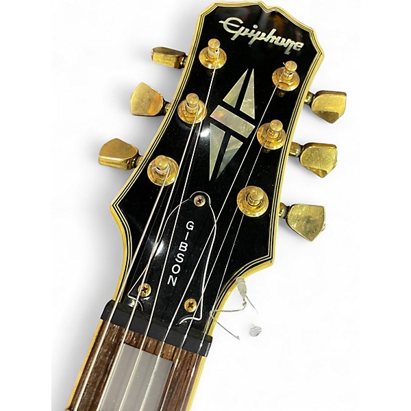 Used Epiphone Les Paul Black and Gold Solid Body Electric Guitar