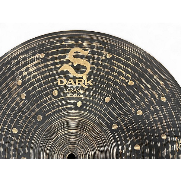 Used Zildjian 18in DARK S CRASH  Cymbal