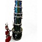 Used Ludwig 6 Piece Element Evolution Green Sparkle Drum Kit thumbnail