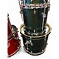 Used Ludwig 6 Piece Element Evolution Green Sparkle Drum Kit