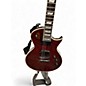Used ESP LTD EC1000QM See Thru Black Cherry Solid Body Electric Guitar