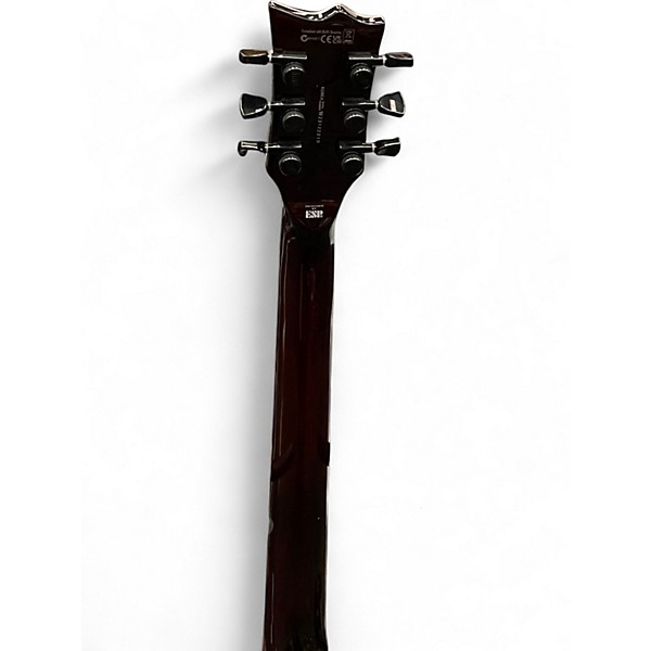 Used ESP LTD EC1000QM See Thru Black Cherry Solid Body Electric Guitar