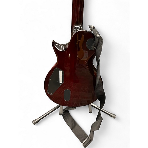 Used ESP LTD EC1000QM See Thru Black Cherry Solid Body Electric Guitar