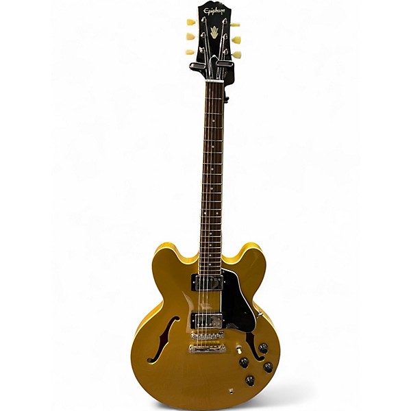 Used Epiphone ES355 Metallic Gold Hollow Body Electric Guitar