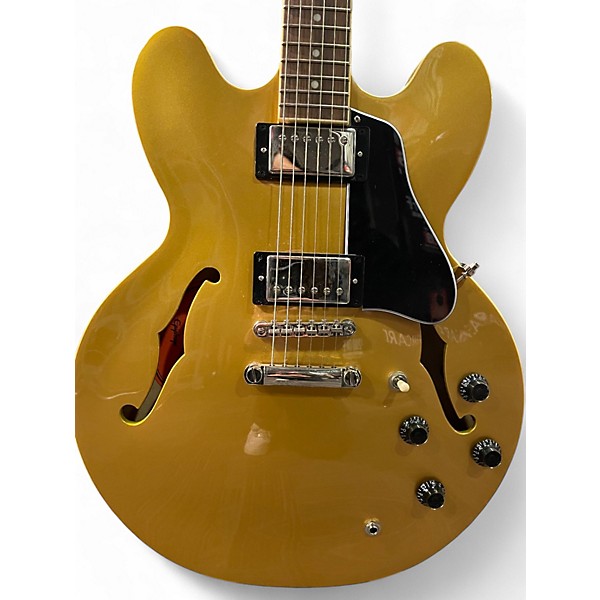 Used Epiphone ES355 Metallic Gold Hollow Body Electric Guitar
