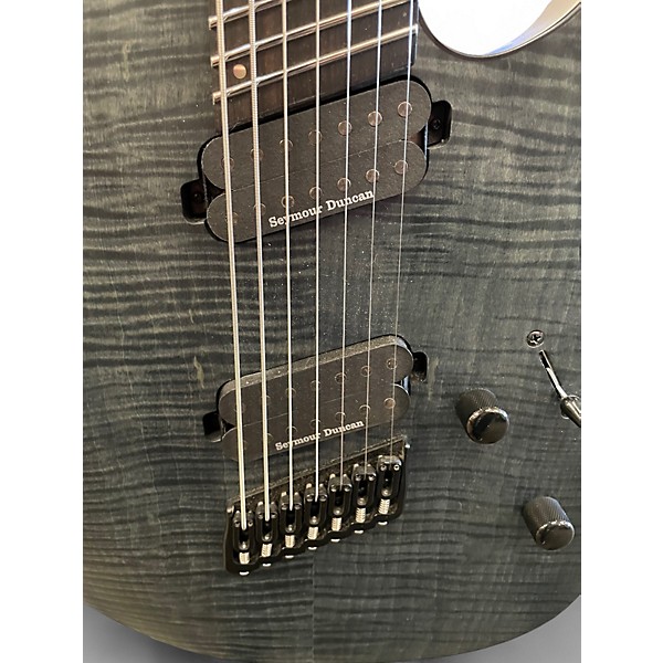 Used Ltd M-1007MS Trans Black Solid Body Electric Guitar