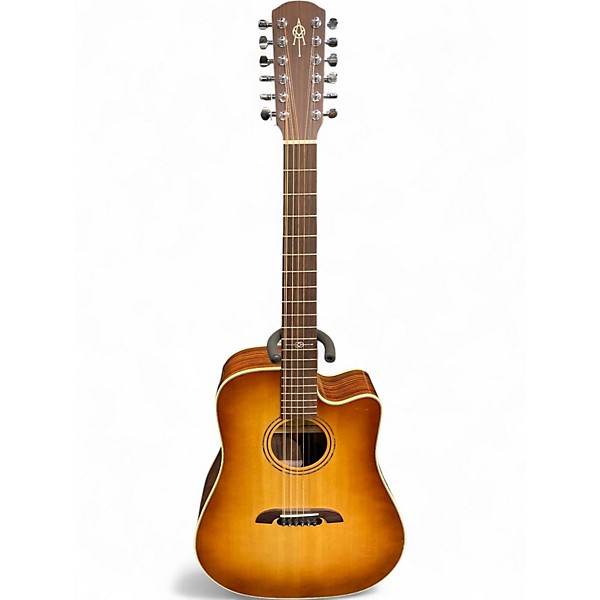 Used Alvarez DY70CE12 2 Color Sunburst 12 String Acoustic Guitar