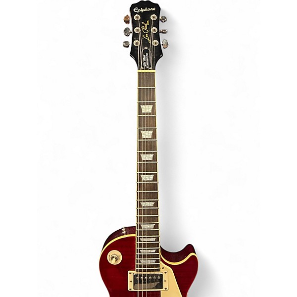 Used Epiphone Les Paul Standard Pro Crimson Red Burst Solid Body Electric Guitar