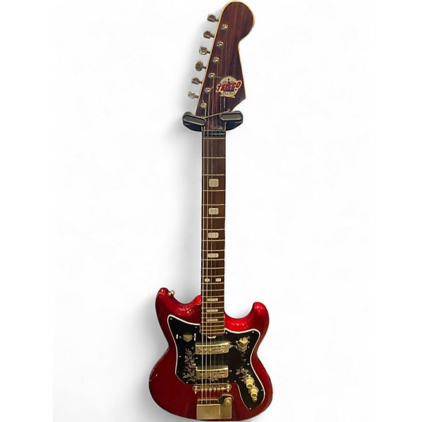 Vintage 1960s Teisco ET220 Red Solid Body Electric Guitar