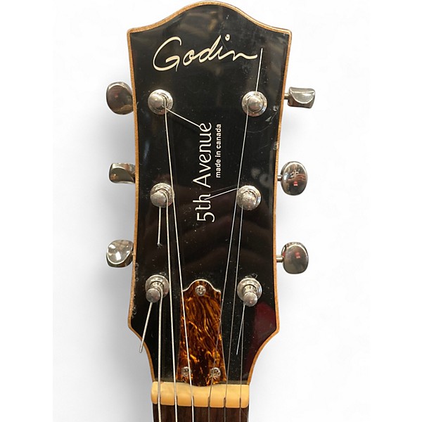 Used Godin 5th Avenue Kingpin P90 Cognac Burst Hollow Body Electric Guitar
