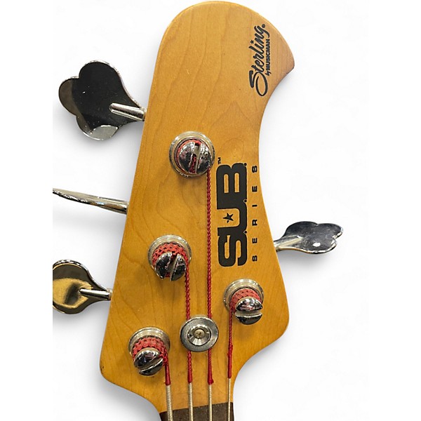 Used Sterling by Music Man Sub 4 Blue Electric Bass Guitar