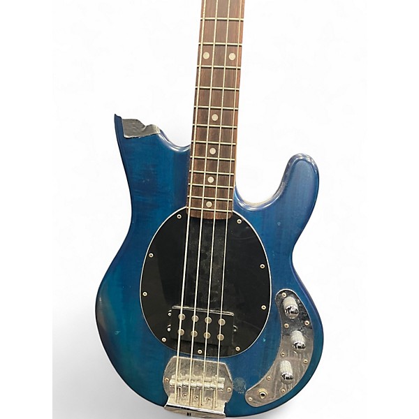 Used Sterling by Music Man Sub 4 Blue Electric Bass Guitar