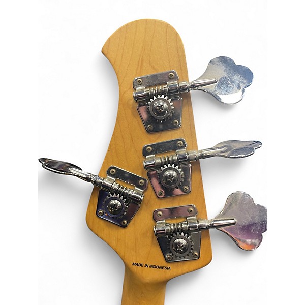 Used Sterling by Music Man Sub 4 Blue Electric Bass Guitar