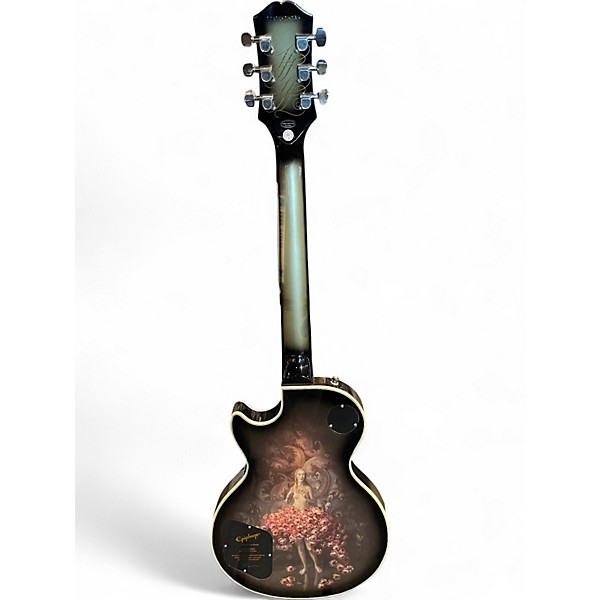 Used 2022 Epiphone Adam Jones Les Paul Custom Silverburst Solid Body Electric Guitar