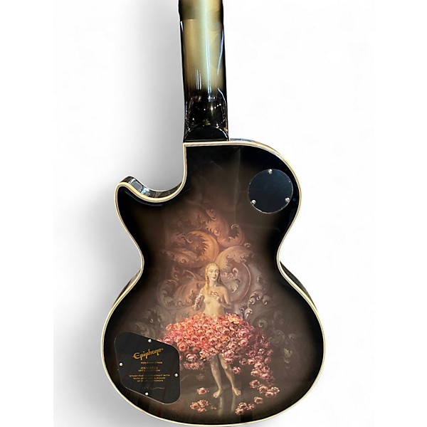 Used 2022 Epiphone Adam Jones Les Paul Custom Silverburst Solid Body Electric Guitar