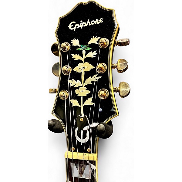 Used 2009 Epiphone Sheraton II Black Hollow Body Electric Guitar