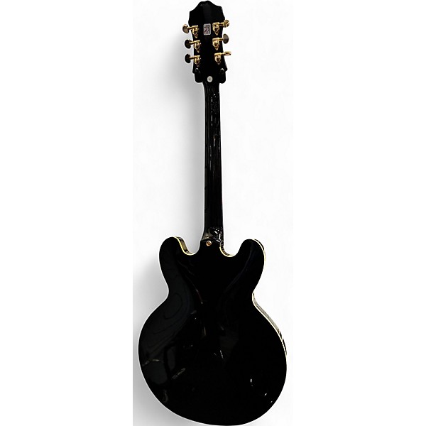 Used 2009 Epiphone Sheraton II Black Hollow Body Electric Guitar