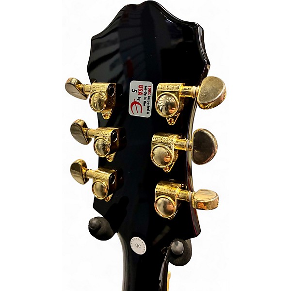 Used 2009 Epiphone Sheraton II Black Hollow Body Electric Guitar