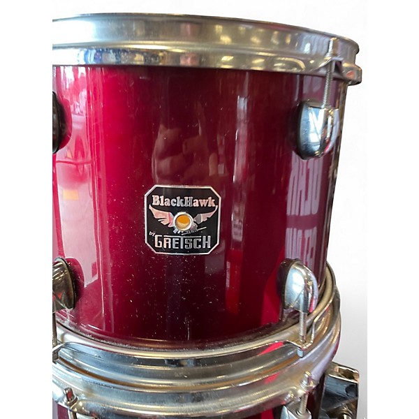Used Gretsch Drums 5 Piece Blackhawk Red Drum Kit
