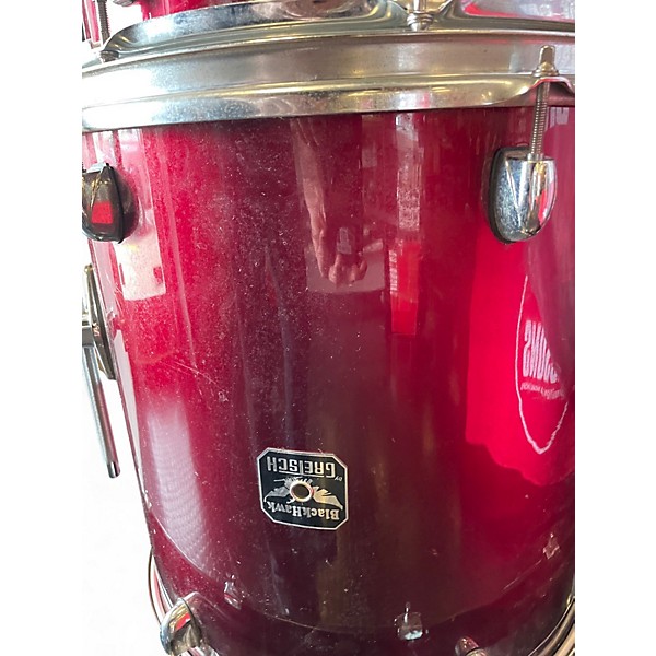 Used Gretsch Drums 5 Piece Blackhawk Red Drum Kit