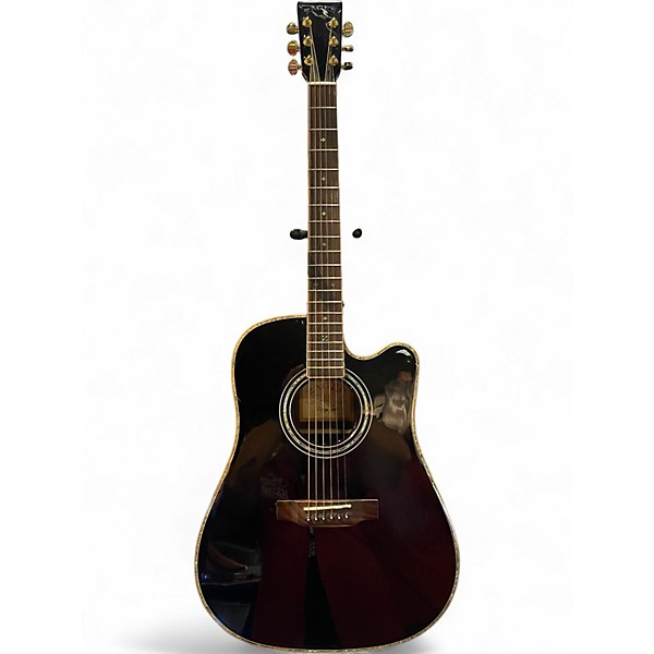 Used Zager ZAD-900CE/AURA Black Acoustic Electric Guitar