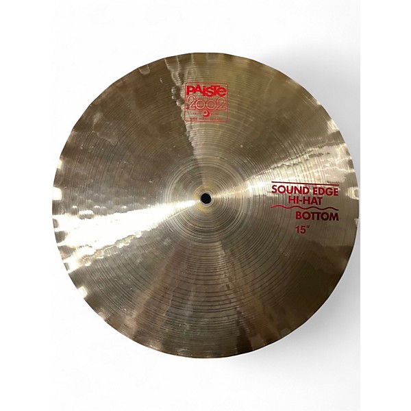 Used Paiste 15in 2002 sound esge hi hat 15 Cymbal
