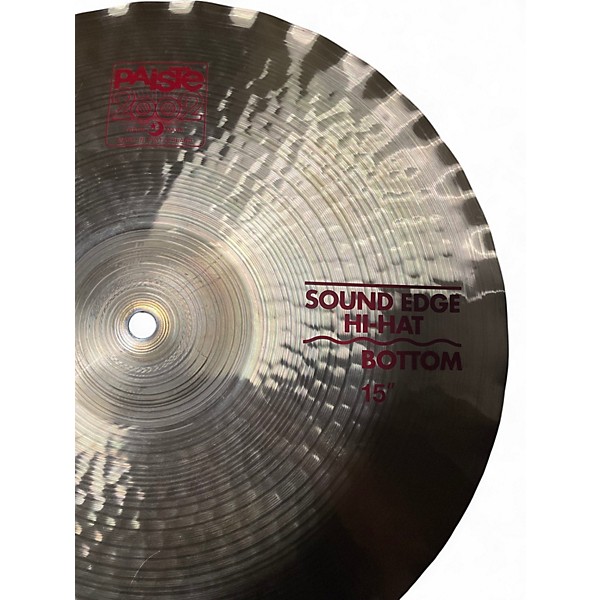 Used Paiste 15in 2002 sound esge hi hat 15 Cymbal