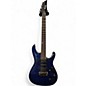 Used Ibanez S6570 Prestige series Dark Blue Flame Top Solid Body Electric Guitar thumbnail