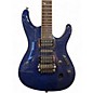 Used Ibanez S6570 Prestige series Dark Blue Flame Top Solid Body Electric Guitar