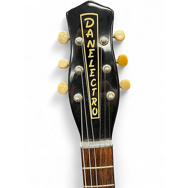 Used Danelectro U2 Black Solid Body Electric Guitar
