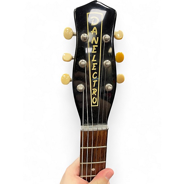 Used Danelectro U2 Black Solid Body Electric Guitar