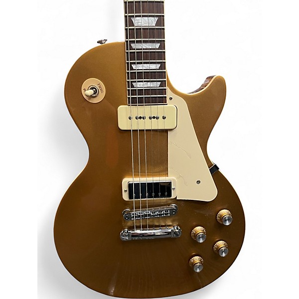 Used Gibson Les Paul Deluxe P90 Gold Top Solid Body Electric Guitar